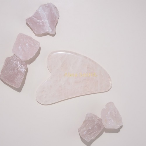 Rose quartz facial gua sha