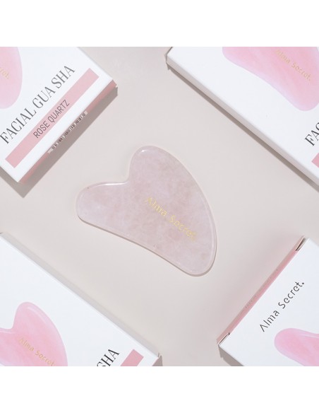 Rose quartz facial gua sha