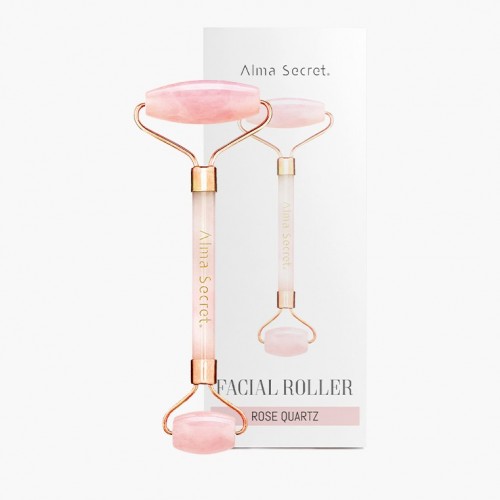 Rose quartz facial roller