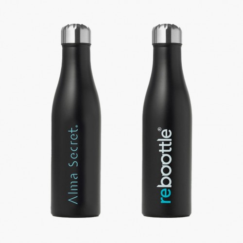 Black Thermo Bottle Alma x Rebootle