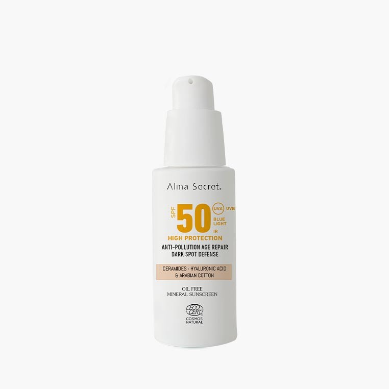 Protector Solar Natural con color y filtros minerales SPF 50 ▷ Alma Secret