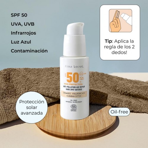 CREMA FACIAL CON COLOR CON ALTA PROTECCIÓN SOLAR SPF 50