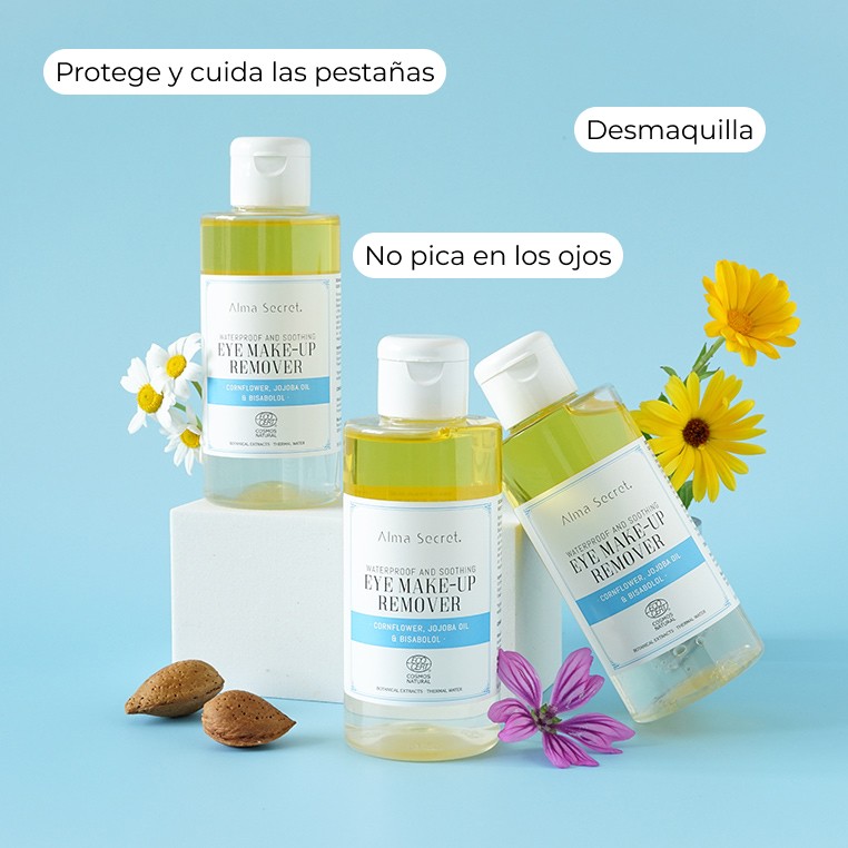 Desmaquillante de ojos suave con flor de aciano y jojoba