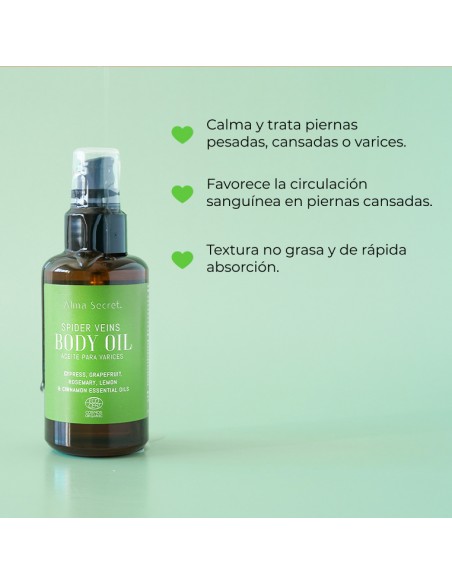 ACEITE PARA PIERNAS CANSADAS Y VARICES. ECOCERT COSMOS ORGANIC.