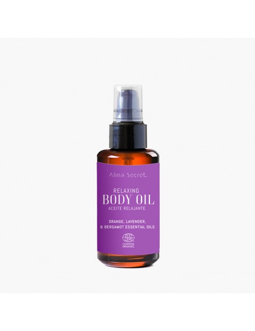 Relaxing massage oil with orange, lavender and bergamot.
