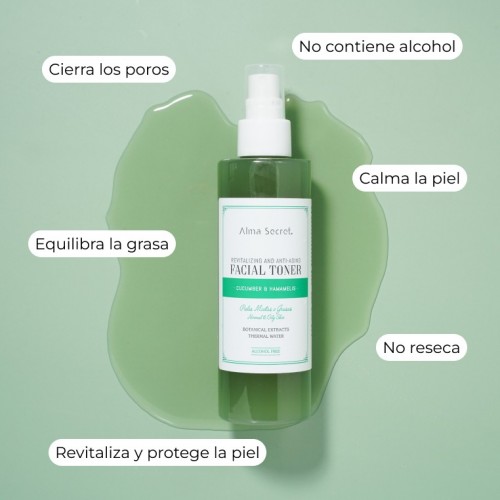 TÓNICO FACIAL REVITALIZANTE Y ANTIEDAD CON PEPINO & HAMAMELIS