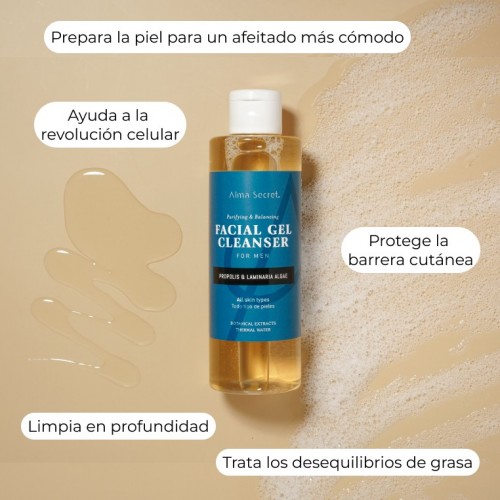 GEL LIMPIADOR FACIAL PURIFICANTE Y EQUILIBRANTE CON PRÓPOLIS & ALGA LAMINARIA