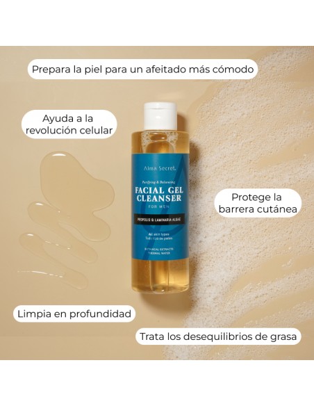 GEL LIMPIADOR FACIAL PURIFICANTE Y EQUILIBRANTE CON PRÓPOLIS & ALGA LAMINARIA