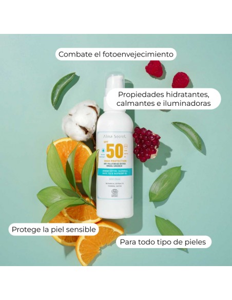 Protector Solar Facial SPF 50 Con Ceramidas (Nueva Fórmula) - ALMA SECRET