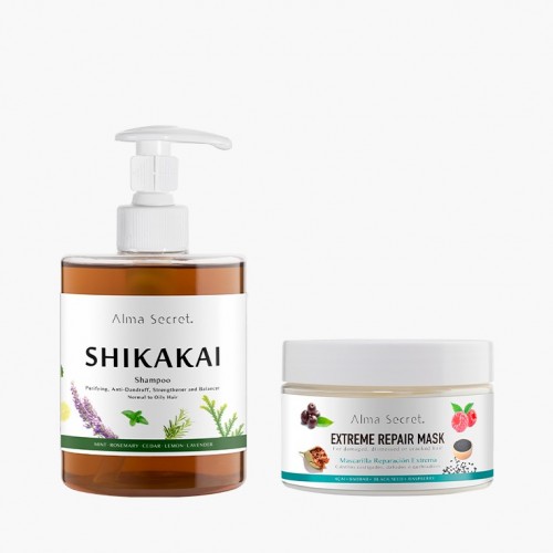 PACK CAPILAR SHIKAKAI Y EXTREME REPAIR MASK