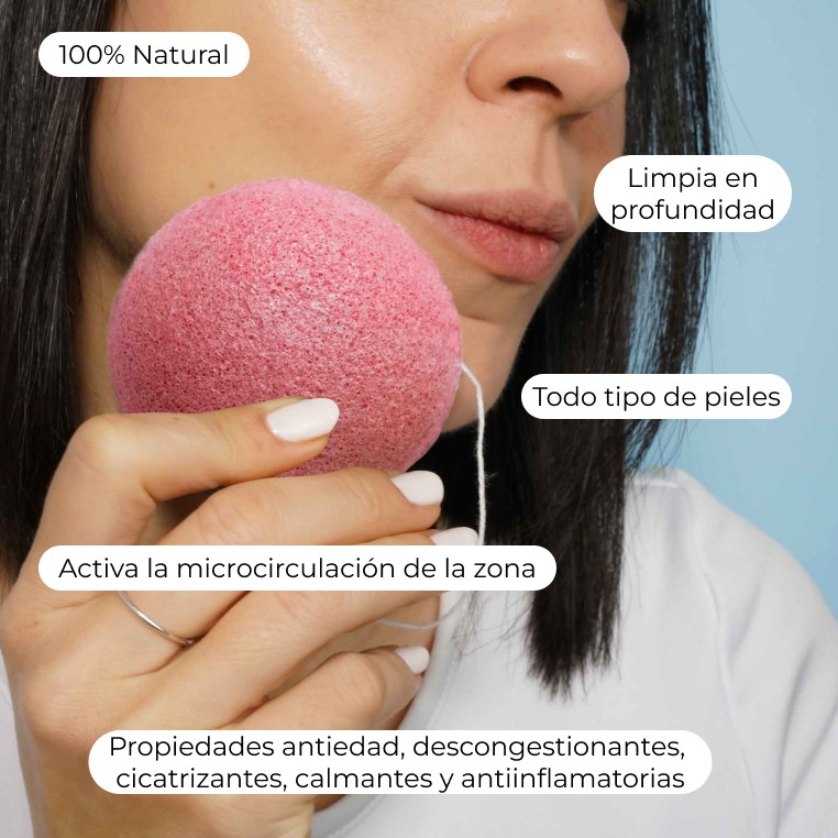 Facial Cleansing Sponge Pink Konjac