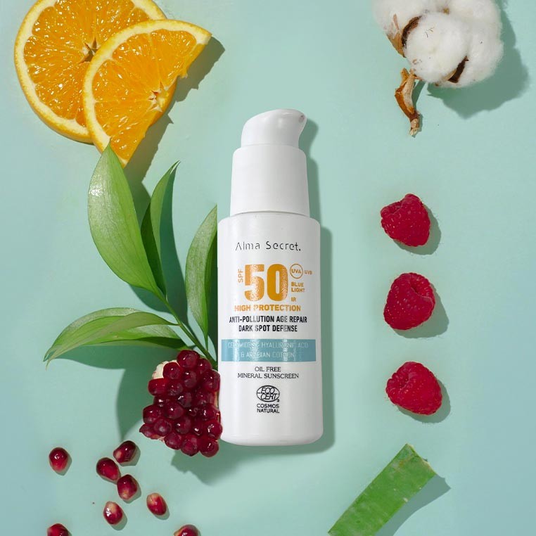 Face sunscreen with high protection SPF 50 ▷ Alma Secret