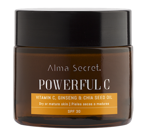 alma secret cosmética natural powerful c iluminadora antiedad crema spf30