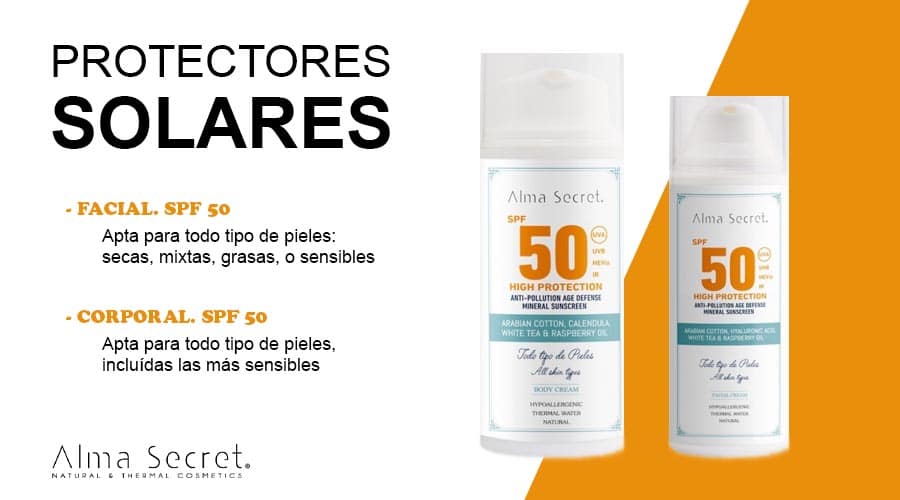 pack protectores solares facial y corporal