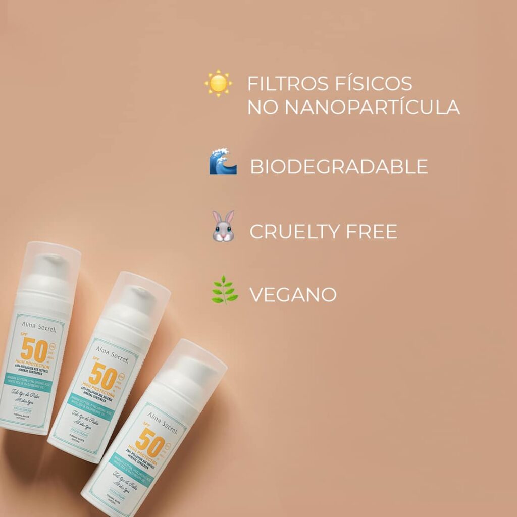 Beneficios crema solar de alta protección SPF 50 Alma Secret