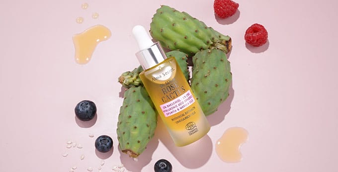 aceite facial rose cactus con bakuchiol